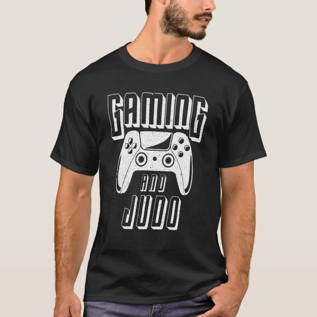 Gaming And Judo Video Game Controller T-Shirt (Front)
