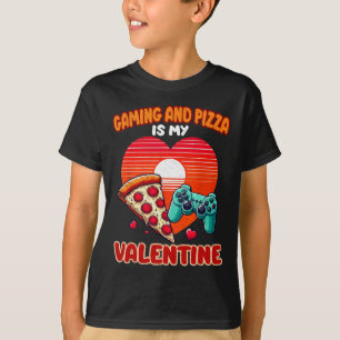 Gaming And Pizza Is My Valentine Day Gamer Men Wom T-Shirt
