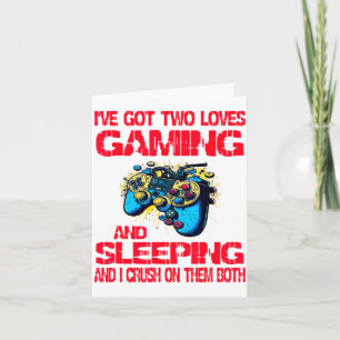Gaming And Sleeng Gamer Valentines Day Boys Kids  Card