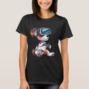 Gaming Animals- Dog Playing Console Video Games 1 T-Shirt