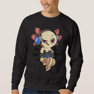 Gaming Axolotl Boys Kids & Adults Axolotls Video Sweatshirt