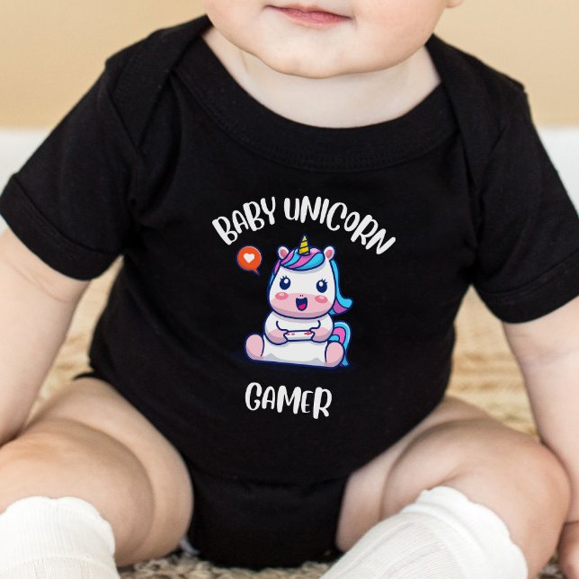 Gaming Baby - Baby unicorn gamer Baby Bodysuit (Creator Uploaded)