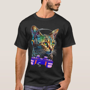 Gaming Bengal Cat Player Animal Video Gamer Men K T-Shirt