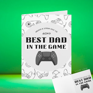 Gaming Best Dad in the Game Personalised Folding Card