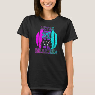 Gaming Birthday 20 Year Gamer Level 20 Reached T-Shirt