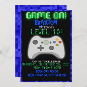 Gaming Birthday Invitation