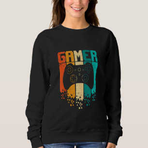 Gaming Boys Men Teens Gamer Retro Video Games Vint Sweatshirt