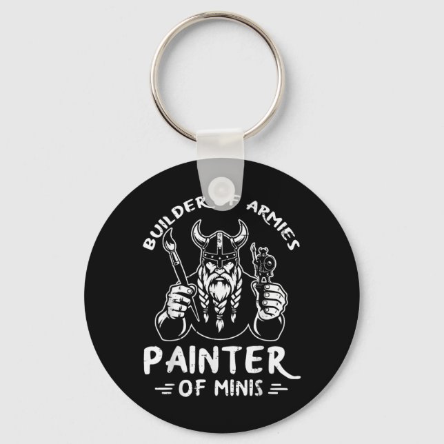 Gaming Builder Armies Painter Minis RPG Gamer Men Key Ring (Front)