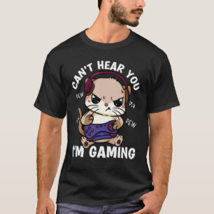 Gaming Cat Cant Hear You Im Gaming Gamer Cat Kids T-Shirt