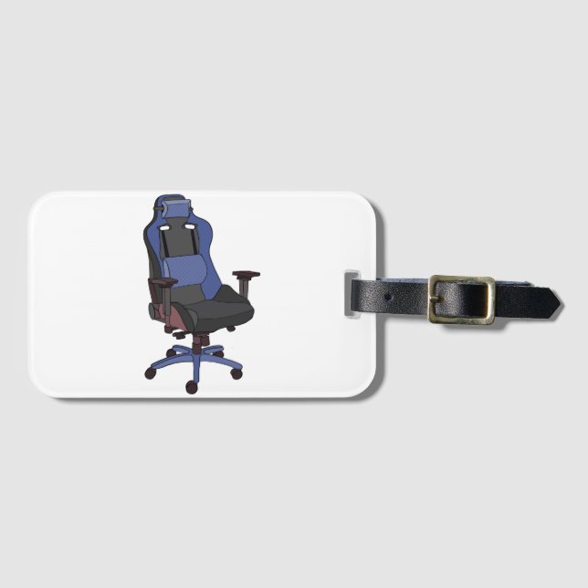 Gaming Chair Luggage Tag (Front Horizontal)