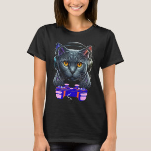 Gaming Chartreux Cat Player Animal Video Gamer  Me T-Shirt