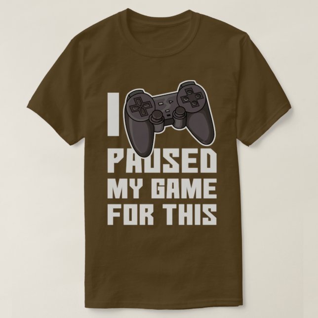 Gaming console video game paused T-Shirt (Design Front)