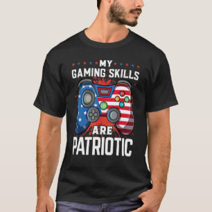 Gaming Controller 4th Of July Boys Men American Us T-Shirt
