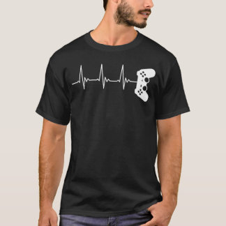 Gaming Controller Heartbeat Video Game Gaming Fans T-Shirt
