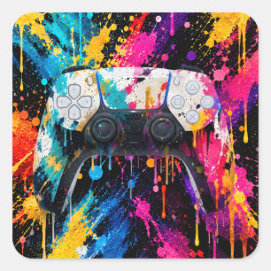 Gaming Controller Square Sticker