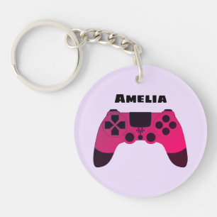 Gaming Controller Video Games Nerd Gamer Name Key Ring