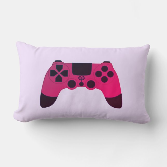 Gaming Controller Videogames Nerd Gamer Lumbar Cushion (Front)