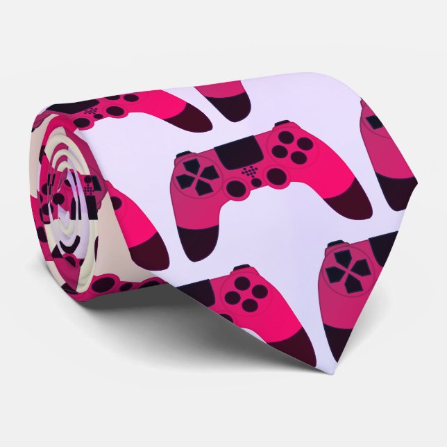 Gaming Controller Videogames Nerd Gamer Tie (Rolled)