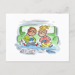 Gaming Couple Postcard