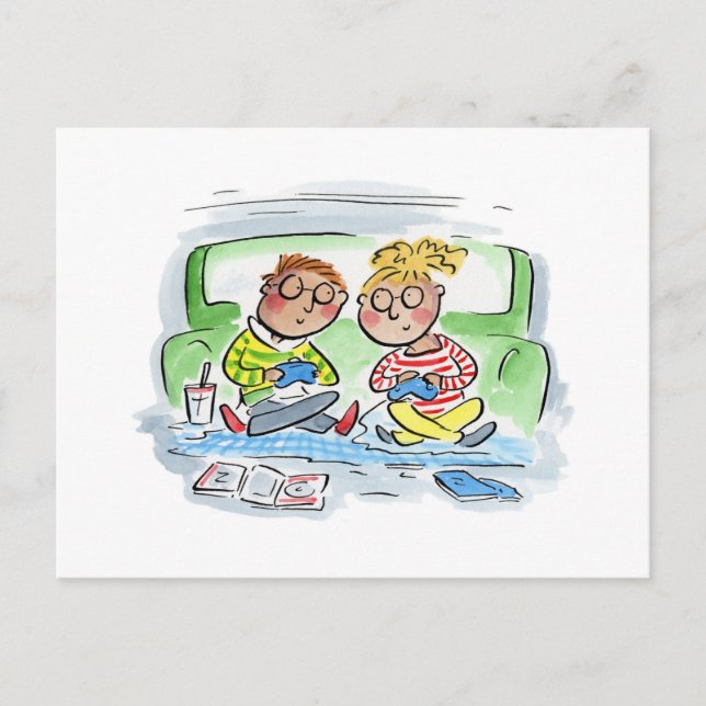 Gaming Couple Postcard (Front)