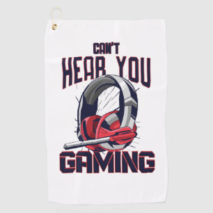 Gaming design with headset golf towel