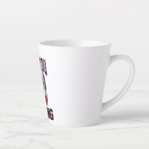 Gaming design with headset latte mug