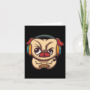 Gaming Dog Video Game Pc Computer Video Game Card