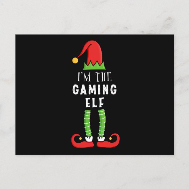 Gaming Elf Christmas Matching Family Gift Postcard (Front)