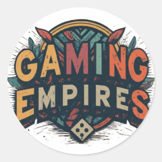 Gaming empires classic round sticker
