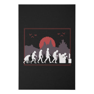 Gaming Evolution Funny Faux Canvas Print