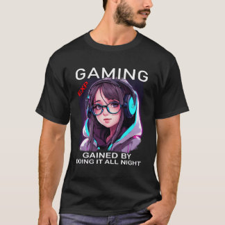 Gaming Exp Gained By Doing It All Night - Anime Ad T-Shirt