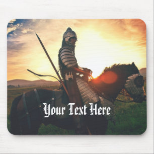 Gaming Fantasy Mediaeval Mounted Knight Mouse Pad