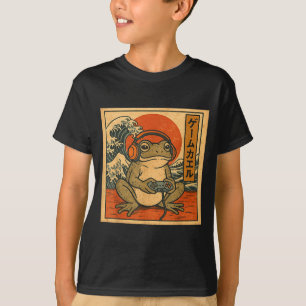Gaming Frog Art Ukiyo-e Japanese Gamer Anime Men W T-Shirt