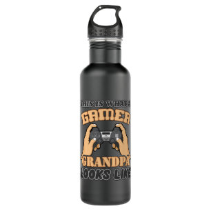 Gaming Game Gamer Dad Daddy Console Gift Idea 710 Ml Water Bottle