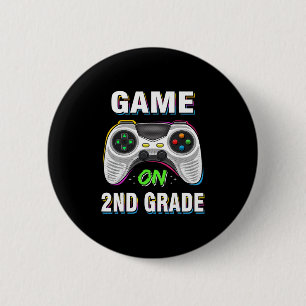 Gaming Game On 2nd Grade Second First Day School G 6 Cm Round Badge
