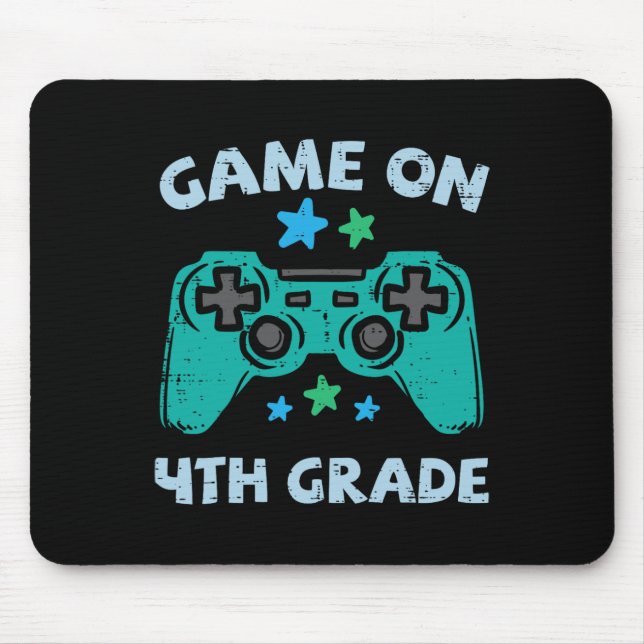 Gaming Game On 4th Grade Fourth First Day School G Mouse Pad (Front)