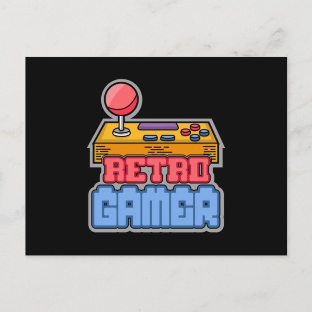 Gaming Game Retro Gamer Console Video Game Gift Postcard (Front)
