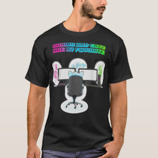 Gaming, Gamer, Cat Lover, Video Games Cat Playing  T-Shirt