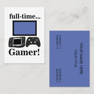 Gaming Gamer Funny Video Gamer Business Card