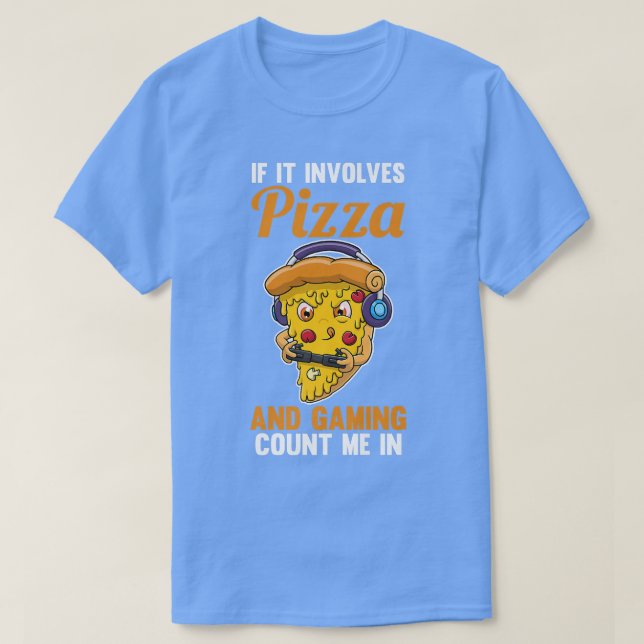 Gaming Gamer Pizza 920  T-Shirt (Design Front)
