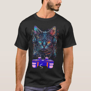 Gaming German Rex Cat Player Animal Video Gamer M T-Shirt