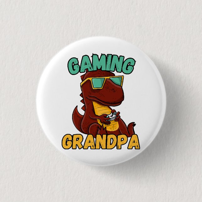  Gaming Grandpa 3 Cm Round Badge (Front)