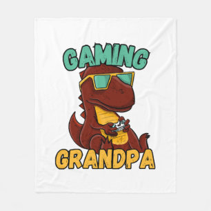Gaming Grandpa Fleece Blanket