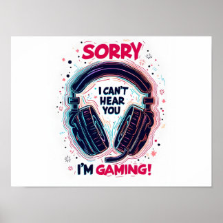 Gaming Headphones Design Poster