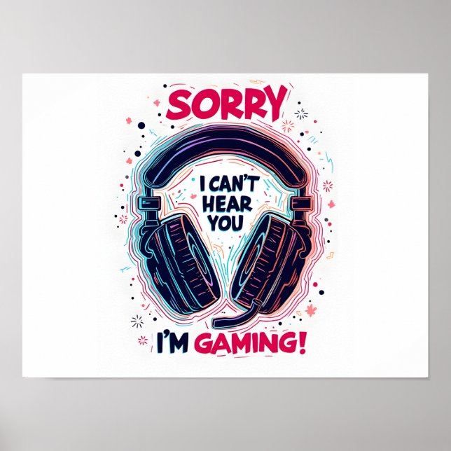 Gaming Headphones Design Poster (Front)