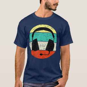 Gaming Headset Retro Stripes Vintage Gaming Christ T-Shirt