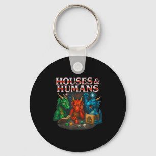 Gaming Houses And Humans Funny Game Rpg Gamer Men  Key Ring