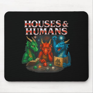 Gaming Houses And Humans Funny Game Rpg Gamer Men Mouse Pad
