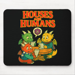Gaming Houses And Humans Funny Rpg Gamer Men Boys Mouse Pad