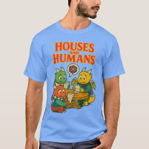 Gaming Houses and Humans Funny RPG Gamer Men Boys T-Shirt